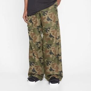 Dries Van Noten Men’s Camo Pants Laser Cut Size M Medium